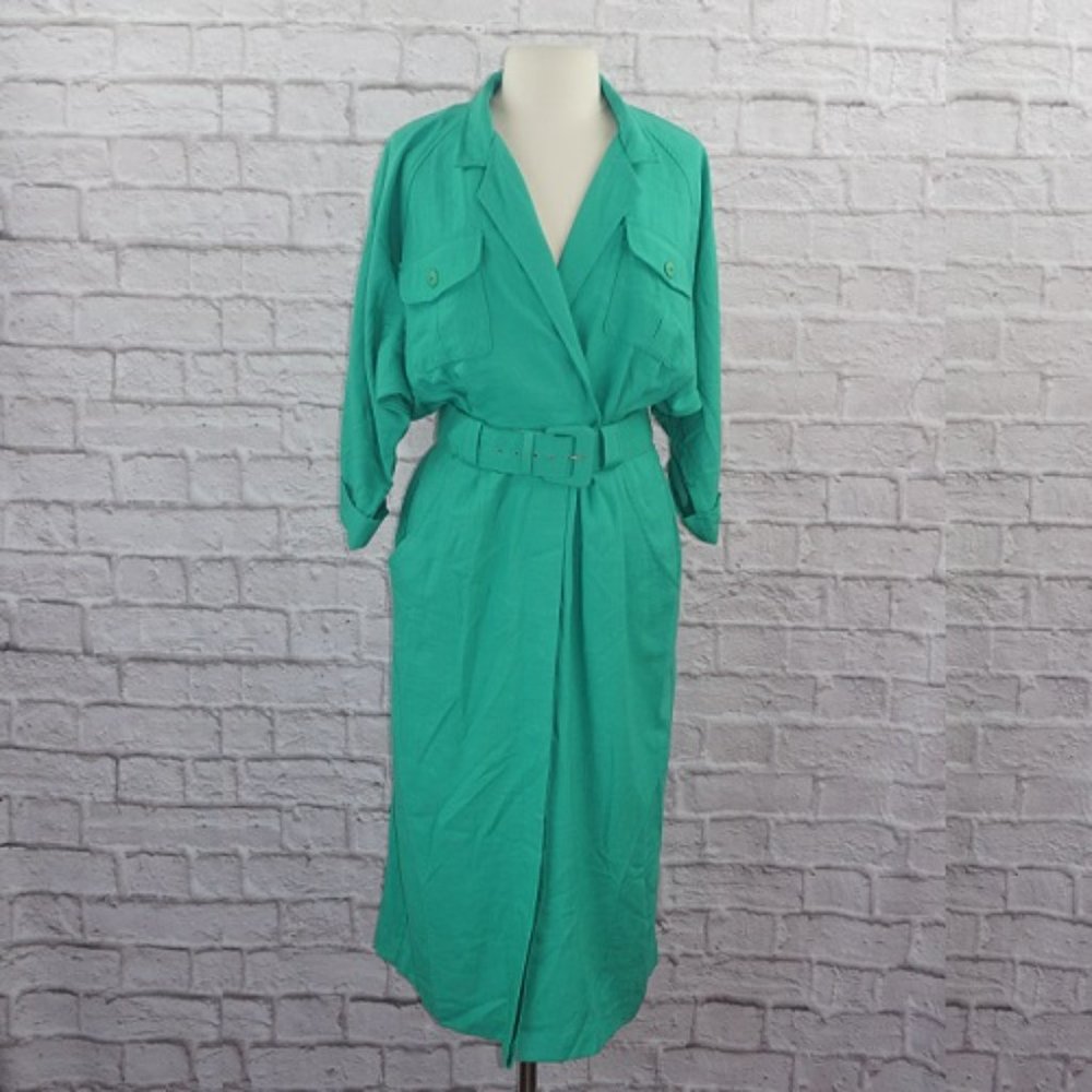Vintage Green Belted Dress
